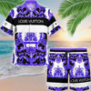 LV Purple Luxury Brand Fashion Hawaii Set For Men TH3200194
