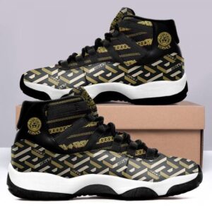 Black Gianni Versa.ce Air Jordan 11 Sneakers Shoes Hot 2026 Gifts For Men Women PEA1023