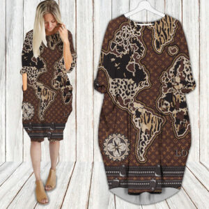 LV Hot Limited Batwing Pocket Dress For Women 2026 Max08002