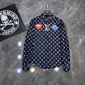 Limited LV Long Sleeve Button Shirt for Men Hot 2026 LTV1027