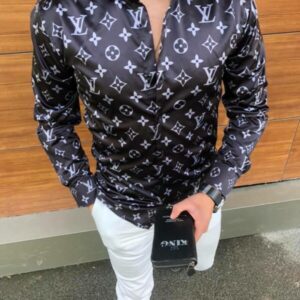 Limited LV Long Sleeve Button Shirt for Men Hot 2026 LILL1112