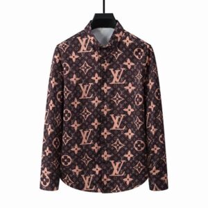 Limited LV Long Sleeve Button Shirt for Men Hot 2026 LV2815S
