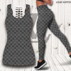 Louis Vuitton hublot tank top leggings luxury brand clothing clothes outfit gym for women hot 2023 - Max07672