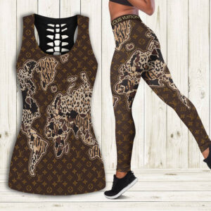 Louis Vuitton hublot tank top leggings luxury brand clothing clothes outfit gym for women hot 2023 - Max07680
