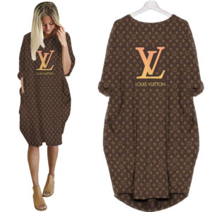 LV Hot Limited Batwing Pocket Dress For Women 2026 Max08004