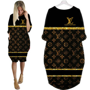 LV Hot Limited Batwing Pocket Dress For Women 2026 PM00159