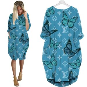 LV Hot Limited Batwing Pocket Dress For Women 2026 PM00175